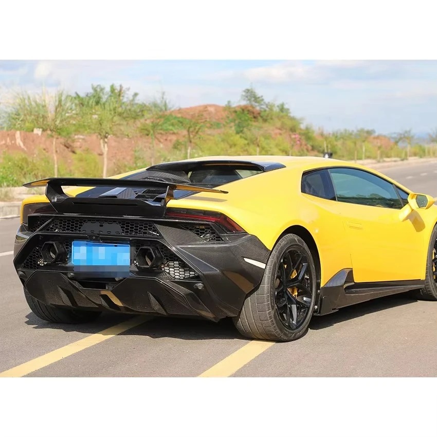 Auto Parts Tecnica Style Dry Carbon Fiber Wing Spoiler For Lambo Huracan Lp580 Lp610 Carbon Kit